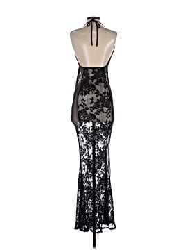 plus size cotton maxi dresses Nmoder Black Maxi Dress for Women with Pocket main image 1