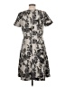 Talbots Print Gray Casual Dress Size 10 Petite - photo 2
