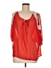 American Dream 100% Polyester Red 3/4 Sleeve Blouse Size M - photo 1