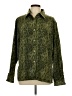 Susan Graver 100% Polyester Paisley Green Long Sleeve Blouse Size L - photo 1