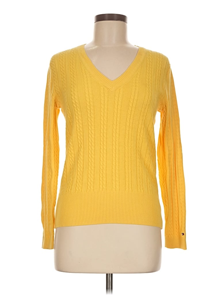 Pre-owned Tommy Hilfiger Pullover Sweater In Yellow