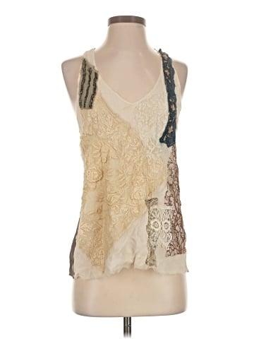 Burning Torch Sleeveless Silk Top (view 1)
