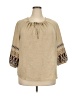 Olivia & Martin 100% Polyester Tan 3/4 Sleeve Blouse Size 2X - photo 1