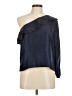 J.Crew 100% Silk Blue Long Sleeve Silk Top Size 6 - photo 1