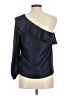 J.Crew 100% Silk Blue Long Sleeve Silk Top Size 6 - photo 2