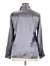 Kathie Lee Metallic Gray Long Sleeve Blouse Size 14 - photo 2