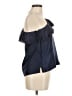 J.Crew 100% Silk Blue Long Sleeve Silk Top Size 6 - photo 4