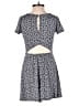Hollister 100% Polyester Hearts Blue Romper Size XS - photo 2