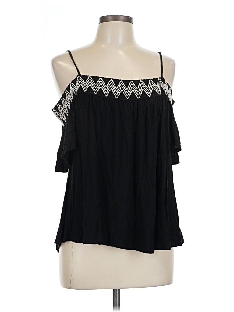 Pre-owned Charlotte Russe Sleeveless Blouse In Black