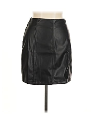MANGOPOP Collection Faux Leather Skirt (view 1)