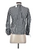 J.Crew 100% Cotton Checkered-gingham Black Long Sleeve Blouse Size XXS (petite) - photo 2