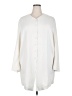 Liz Claiborne 100% Polyester Ivory Long Sleeve Button-Down Shirt Size 18 - photo 1
