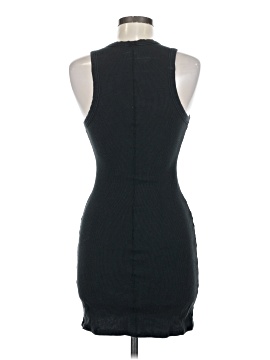 black and yellow striped mini dress Black Striped Polka Dot Print Ruffled Hem V Neck Mini Dress Black / XL / 100%Polyester