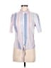 Alexia Admor Stripes Blue Short Sleeve Blouse Size 6 - photo 1