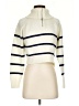 Assorted Brands Stripes Ivory Turtleneck Sweater Size S - photo 1