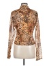 Fashion Nova Animal Print Brown Long Sleeve Blouse Size M - photo 2