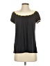 BCBGMAXAZRIA Black Short Sleeve Top Size S - photo 1