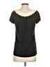 BCBGMAXAZRIA Black Short Sleeve Top Size S - photo 2