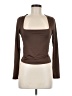 Gaze Brown Long Sleeve Top Size M - photo 1