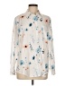 Unbranded Floral Ivory Long Sleeve Blouse Size M - photo 1