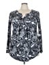 Halife Gray Long Sleeve Blouse Size 3X - photo 1