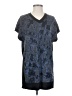Lyssé 100% Polyester Blue Short Sleeve Top Size S - photo 1