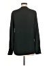 Theory 100% Silk Black Green Long Sleeve Silk Top Size M - photo 2
