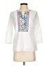 Talbots 100% Cotton White 3/4 Sleeve Blouse Size P (petite) - photo 1