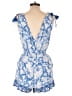 Bebop 100% Rayon Print Blue Romper Size M - photo 2