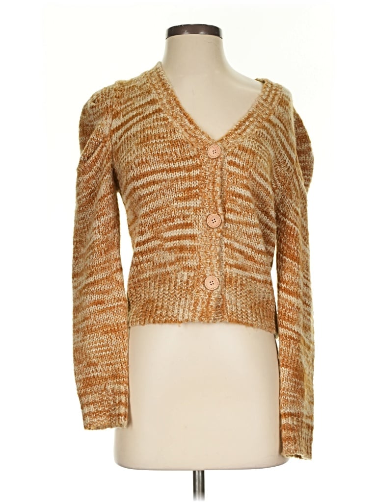 Pre-owned En Saison Cardigan Sweater In Gold