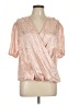 Unbranded 100% Polyester Pink Short Sleeve Blouse Size L - photo 1