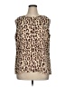 CAbi 100% Polyester Animal Print Brown Sleeveless Blouse Size XL - photo 1