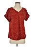 Que Zhu Red Short Sleeve Blouse Size S - photo 1