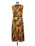 Studio One Paisley Orange Casual Dress Size L - photo 2
