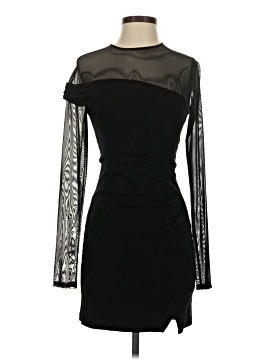 bailey 44 black lace dress Joyful Bond Belted Lace Mini Dress in Black