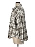Wishlist Apparel Plaid Gray Long Sleeve Blouse Size L - photo 5