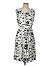 DressBarn Polka Dots Silver Cocktail Dress Size 10 - photo 1
