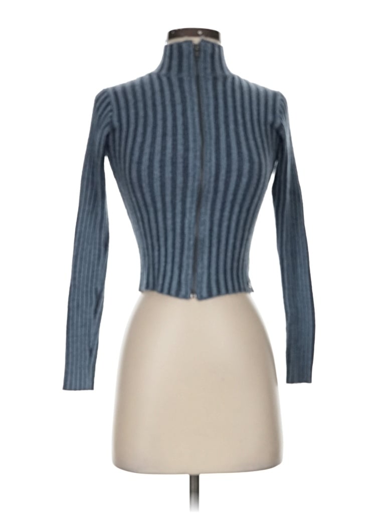 Pre-owned Pull & Bear Turtleneck Sweater In Blue