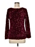Anna-kaci 100% Polyester Burgundy Long Sleeve Blouse Size M - photo 1