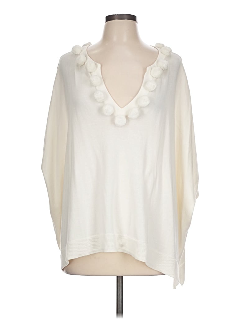 Pre-owned Trina Turk 3/4 Sleeve Blouse In Ivory