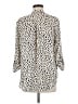 Lush 100% Polyester Animal Print Ivory 3/4 Sleeve Blouse Size M - photo 2