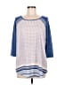 Indigo 100% Polyester Blue 3/4 Sleeve T-Shirt Size M - photo 1