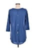 Indigo 100% Polyester Blue 3/4 Sleeve T-Shirt Size M - photo 2