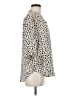 Lush 100% Polyester Animal Print Ivory 3/4 Sleeve Blouse Size M - photo 4