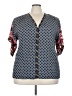 Weekend Suzanne Betro Blue Short Sleeve Blouse Size 4X - photo 1