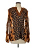 CAbi 100% Polyester Brown Long Sleeve Blouse Size S - photo 1