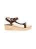 Nine West Animal Print Brown Tan Wedges Size 9 - photo 1