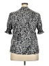 Unbranded Animal Print Gray Short Sleeve Blouse Size XXL - photo 2