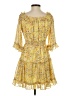 She + Sky 100% Polyester Floral Yellow Casual Dress Size S - photo 2