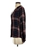 Harper 100% Rayon Plaid Burgundy Long Sleeve Blouse Size S - photo 5